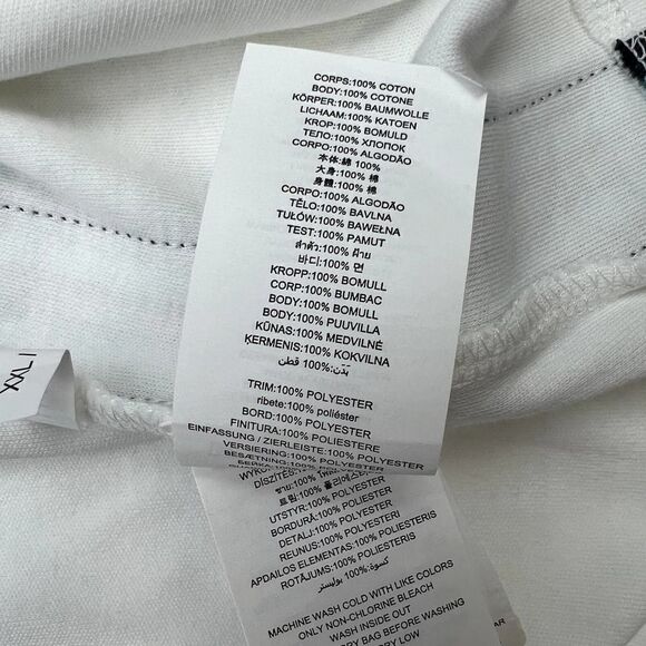 New Michael Kors Men US XXL White T-Shirt Classic Striped Short Sleeve Polo  - Picture 8 of 8